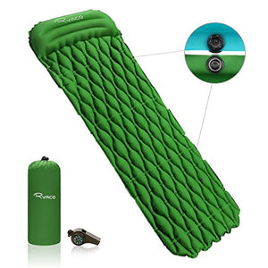 Ryaco Materasso da Campeggio Gonfiabile con Cuscino, Letto Verde