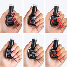 Carica l&#39;immagine nel visualizzatore di Gallery, Kit Semipermanente Unghie Professionale  6 Smalti Primer Base Top Ruby