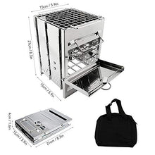 Carica l'immagine nel visualizzatore di Gallery, Lixada Fornello da Campeggio Pieghevole in Acciaio Inox Backpacking Stufa a...