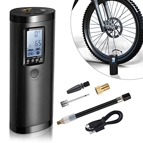 Vastar Compressore Portatile, Aria con LCD Display, Banca di Nero - Ilgrandebazar