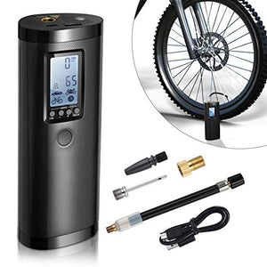 Vastar Compressore Portatile, Aria con LCD Display, Banca di Nero - Ilgrandebazar