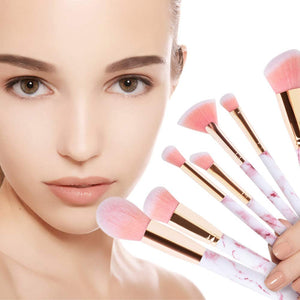 Pennelli Make Up Start Makers Professional 12Pcs Set di pennelli per trucco in marmo rosa con correttore di fondotinta Blush ombretto Pennelli per trucco Beauty Blender e borsa per il trucco