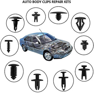 Rivetti in Plastica per Auto, Bst4Udirect 446PCS Clip In Nylon Nero...
