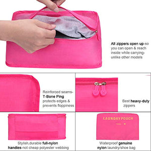 Vicloon Sistema di Cubo Viaggio, Borse stoccaggio, 6 Rosa Rossa