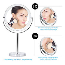 Carica l'immagine nel visualizzatore di Gallery, Auxmir Specchio Trucco da Tavolo Bifacciale, 10x/1x