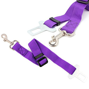 Neuftech Cane Cintura Di Sicurezza Auto Regolabile per Cani Guinzaglio purple