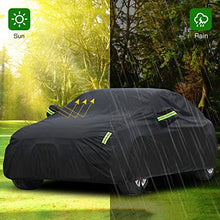 Carica l'immagine nel visualizzatore di Gallery, NEVERLAND 420D Telo Copriautoda Da Esterno Impermeabile Per Auto, Copertura Invernale Anti UV, Pioggia E Neve Per SUV, Nera L 485x190x180CM