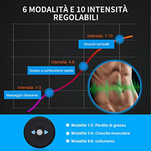 Carica l&#39;immagine nel visualizzatore di Gallery, RIRGI Elettrostimolatore per Addominali, Muscolare Blu