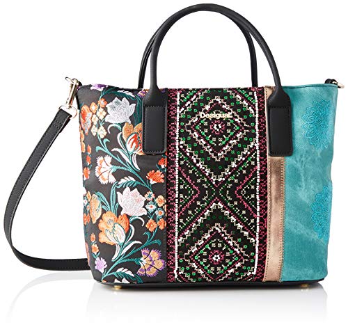 Desigual Borsa Donna 24.5x13x29 centimeters (B x H x T), Grün (Quenny)