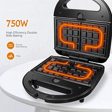 Carica l&#39;immagine nel visualizzatore di Gallery, OSTBA Tostiera Sandwich Maker, piastre per panini 3 in 1, Cool Touch 3 1