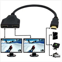 Carica l'immagine nel visualizzatore di Gallery, SYS 1 HDMI maschio a Dual 2 femmina adattatore sdoppiatore HD TV LED LCD
