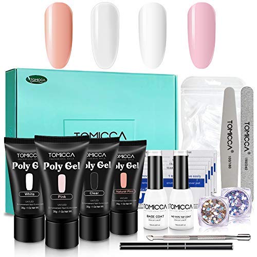 Kit di gel per unghie TOMICCA Polygel Unghie Kit, 4pc polygel 4+2 new - Ilgrandebazar