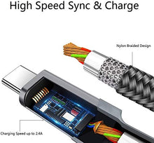 Carica l'immagine nel visualizzatore di Gallery, Cavo USB Tipo C (2+1.5+1)M C 3Pezzi Ricarica Rapida Cavo...