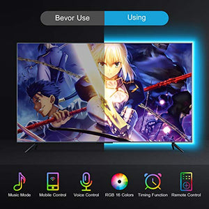 Striscia LED RGB WIFI, Etersky Smart Strip 2M 5050 Compatibile con 2m