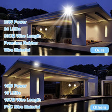 Carica l'immagine nel visualizzatore di Gallery, 20W Faretto Led da Esterno 2 Pezzi, Realky Potenti Faretti Led Esterni 2000LM, 24 LED 6500K Bianca Fredda Faro led esterno IP65 - Fari Led Interna ed Esterna per Giardino, Cortile, Garage, Pareti