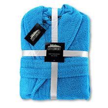 Carica l&#39;immagine nel visualizzatore di Gallery, CityComfort Accappatoi da Uomo in Spugna 100% L-XL, Blu Acqua Incappucciato - Ilgrandebazar