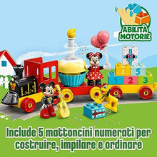 Carica l&#39;immagine nel visualizzatore di Gallery, LEGO 10941 DUPLO Disney Il Treno del Compleanno di Topolino e Minnie, Giocattolo con Personaggi, Giochi Educativi per Bambini e Bambine da 2 Anni in su, Idea Regalo con Torta e Palloncini