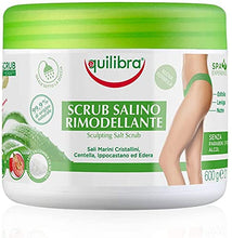Carica l'immagine nel visualizzatore di Gallery, Equilibra Corpo, Scrub Salino Rimodellante, Scrub Corpo Esfoliante a Base di Aloe Vera, Leviga e Nutre la Pelle, Mix di Sali Marini ad Azione Antiacqua, Oli Naturali ed Estratti Vegetali, 600 g 600 ml Scrub Rimodellante