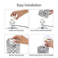 Carica l&#39;immagine nel visualizzatore di Gallery, Lampada da comodino in cristallo,Tomshine Tavolo Cristallo con... - Ilgrandebazar