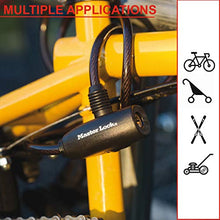 Carica l&#39;immagine nel visualizzatore di Gallery, Master Lock 8126EURDPRO Lucchetto Bici, Chiave, 1.8 m Cavo, Esterno, Nero