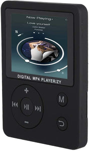 Lettore Musicale MP3 MP4, Lettore HiFi con Schermo a Colori Portatile Leggero e Sottile Lettore Musicale MP3 MP4 Pulsante Rotondo USB2.0(黑色)