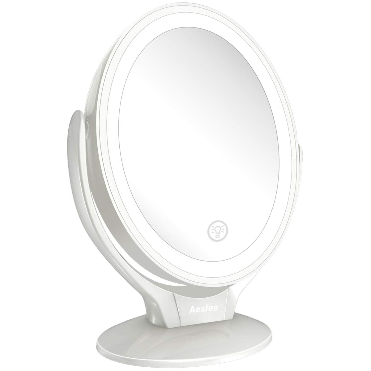 Aesfee 7X Specchio Ingranditore per Trucco con Luce LED, Bianco