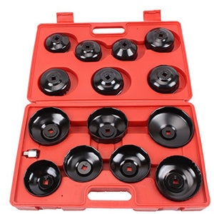 CCLIFE 15 pezzi universale filtro olio Chiavi per a tazza... - Ilgrandebazar