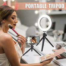 Carica l&#39;immagine nel visualizzatore di Gallery, Zacro - Anello a LED con supporto treppiede e per telefono, 3...