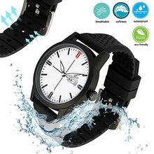 Carica l&#39;immagine nel visualizzatore di Gallery, sportivo di modo orologi fasce del silicone sostituzione della gomma 20, Nero - Ilgrandebazar