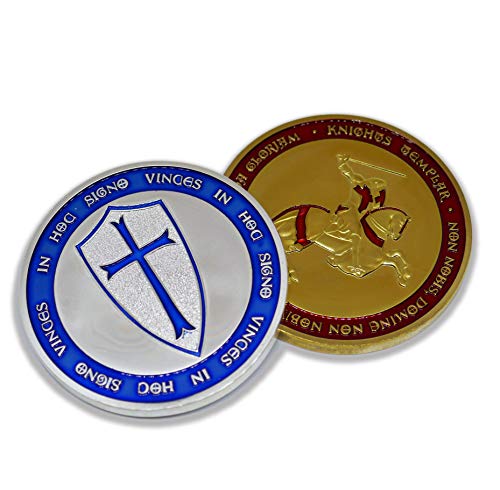 Donatio Cavaliere Crusader Croce Cristo Soldato Placcato Oro e Argento...