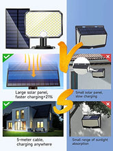 Carica l&#39;immagine nel visualizzatore di Gallery, One Fire Faretti Solari a LED da Esterno,190LED 3 Modalità Luce Solare LED Esterno con Sensore di Movimento, IP65 Faretto LED da Esterno Solare, Telecomando Lampada Solare da Esterno Garage Giardino