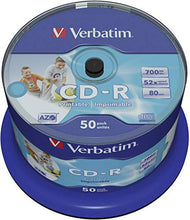 Carica l&#39;immagine nel visualizzatore di Gallery, Verbatim CD-R 80MIN Datalife PLUS Printable - Confezione da 50