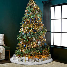 Carica l'immagine nel visualizzatore di Gallery, Gonna Albero di Natale, Tappeto per Albero di Natale, Gonna Albero di Natale Bianca Finta Pelliccia, 90cm Copri Base per Albero di Natale, Decorazione Capodanno casa Festa Forniture