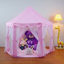 Carica l&#39;immagine nel visualizzatore di Gallery, UniqueVC Castello della Principessa Play Tent con Il LED - 135 cm(Diametro)... - Ilgrandebazar