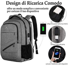 Carica l&#39;immagine nel visualizzatore di Gallery, MATEIN Zaino Viaggio per PC Portatile,Zaino Porta con Caricatore...