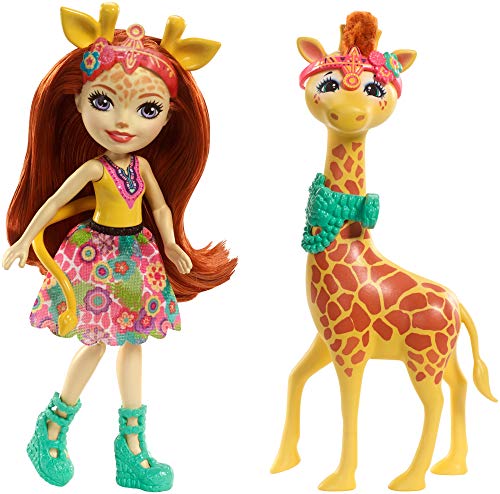 Enchantimals- Gillian la Giraffa, Bambola e Cucciolo Cavalcabile, FKY74 - Ilgrandebazar