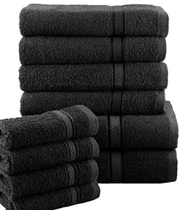 Casabella - Set di asciugamani morbidi da bagno per viso, 10 pezzi, Ne –