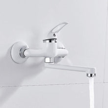 Carica l&#39;immagine nel visualizzatore di Gallery, Rubinetto per Cucina da Parete Miscelatore Lavandino a Muro Regolabile...