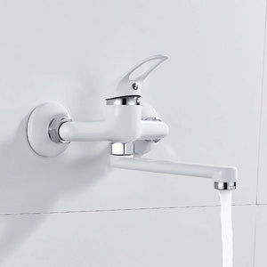 Rubinetto per Cucina da Parete Miscelatore Lavandino a Muro Regolabile...