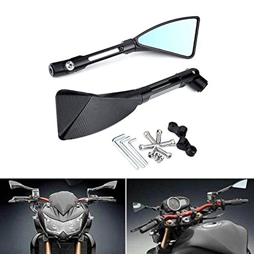 KATUR Specchietto retrovisore Moto Triangolo Nero Demone Lama Stile