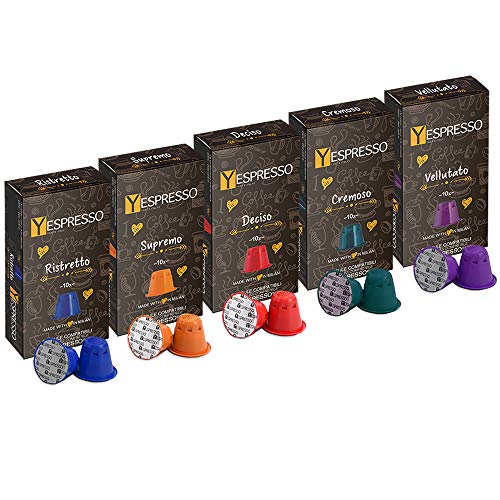 100 Capsule NESPRESSO compatibili GRAND CRU - 5 miscele differenti - Ilgrandebazar