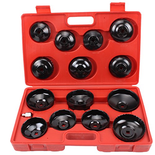 CCLIFE 15 pezzi universale filtro olio Chiavi per a tazza... - Ilgrandebazar