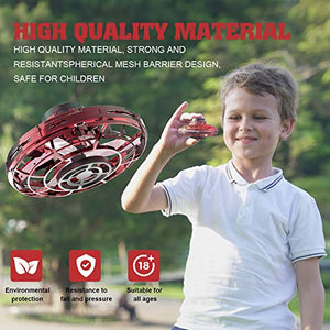 Abree Giocattoli Volanti per Adulti e Bambini Ricarica USB Mini Drone UFO Red