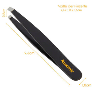 Auxmir Pinzetta per Sopracciglia in Acciaio Inox 9,6x1CM, Nero - Ilgrandebazar