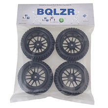 Carica l'immagine nel visualizzatore di Gallery, BQLZR RC 1:10 Wheel Rim Rubber Tyre Tires for Off-Road Vehicle Black Pack of... - Ilgrandebazar