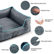 Carica l&#39;immagine nel visualizzatore di Gallery, Cuccia per Cani Sfoderabile Cuscino Rettangolare in M( 63×53 cm), Grigio - Ilgrandebazar