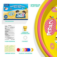 Carica l&#39;immagine nel visualizzatore di Gallery, Peradix Tappetino Gioco d&#39;Acqua per Bambini, 170cm Spruzzi e Splash Giallo