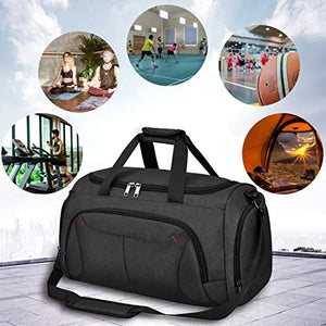 NUBILY Borsone Palestra Uomo Borsa Sportiva con Scomparto Scarpe Grande Nero