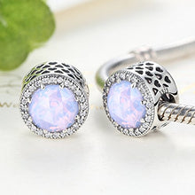 Carica l&#39;immagine nel visualizzatore di Gallery, NINGAN Ciondolo radioso con Motivo a Cuori, in Argento Opalescent Pink - Ilgrandebazar