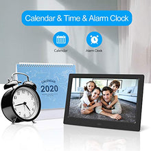 Carica l&#39;immagine nel visualizzatore di Gallery, Cornice fotografica digitale, schermo elettronico 16: 9 LED HD, 1024 x 600...